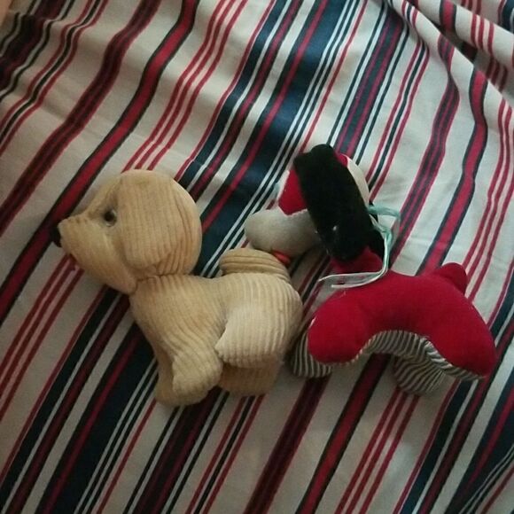 Plush Stuffed Toy Red Maroon Dog 1960's Holiday Fair Hedaya Carnival Prize+ - Picture 3 of 16